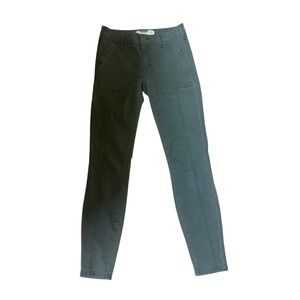 Anthropologie Olive Green Utility Pants‎ Skinny Ankle Casual Size 25